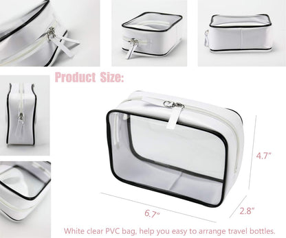 MAGIGO Pink Toiletries Leak Proof Travel Bottle Set (16 Pack), TSA Approved Airline Carry-On with Clear Bags for Women