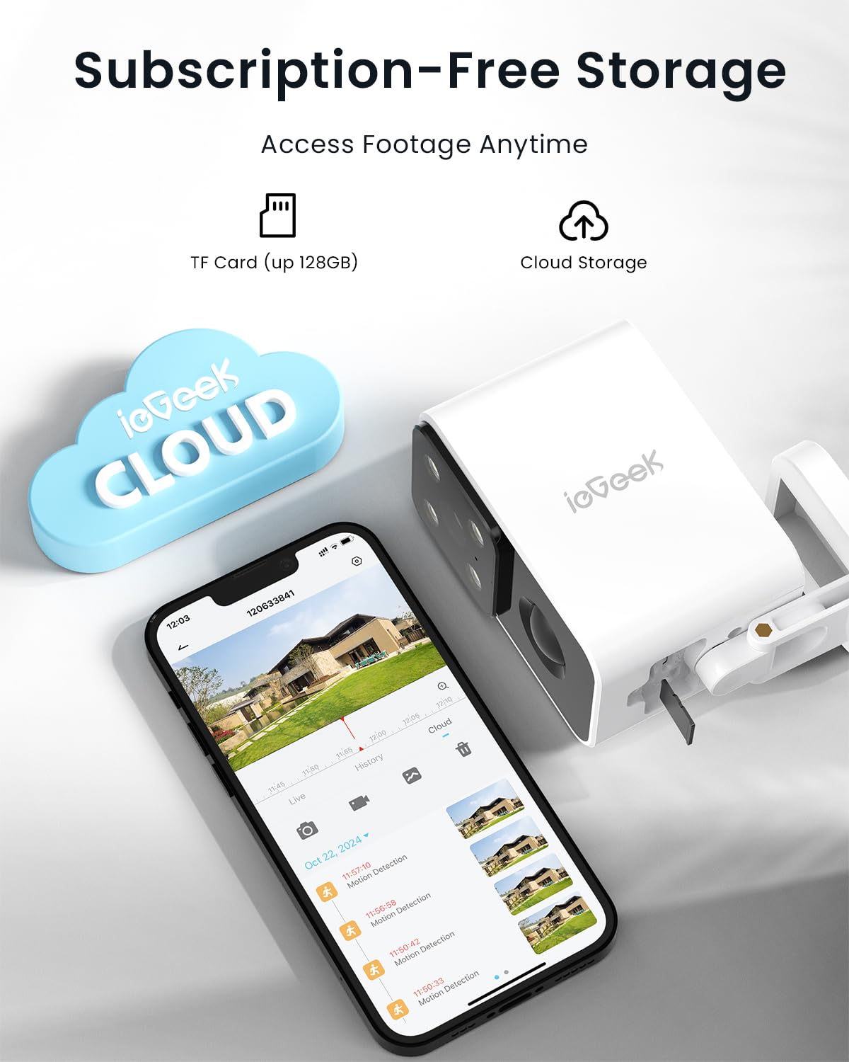 ieGeek Security Cameras Wireless Outdoor Pan Rotating 180° Home Outdoor Security Camera, 2K Battery Powered WiFi Camera with AI Motion Detection, Spotlight/Siren,Color Night Vision,Works w/Alexa(2Pcs)