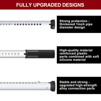AceMining Sliding Door Security Bar,Heavy Duty Sliding Patio Door Lock Bar, 20-50inch Adjustable Multi-use Window Security Bars, Sliding Door Stopper,White,1Pack