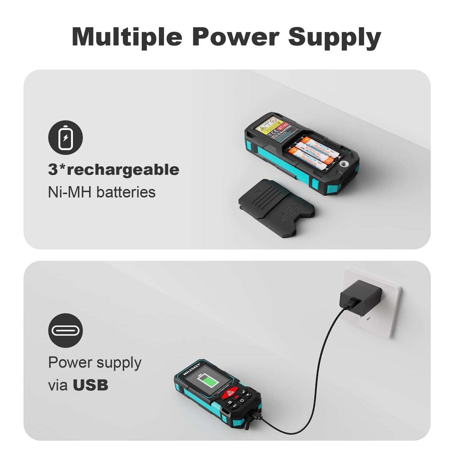 Laser Measure, MiLESEEY 330Ft Laser Distance Meter, Rechargeable Multifunctional Laser Measurement Tool with Pointfinder Camera,P2P Technology, Perfect for Outdoor Long-Range Measuring