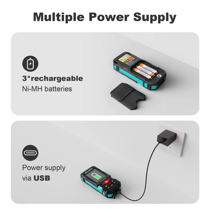 Laser Measure, MiLESEEY 330Ft Laser Distance Meter, Rechargeable Multifunctional Laser Measurement Tool with Pointfinder Camera,P2P Technology, Perfect for Outdoor Long-Range Measuring