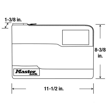 Master Lock Money Bag with Key Lock and Zipper for Cash, 11-1/2 in. Long Locking Portable Travel Money Pouch Protects Passports, Valuables, 7120D