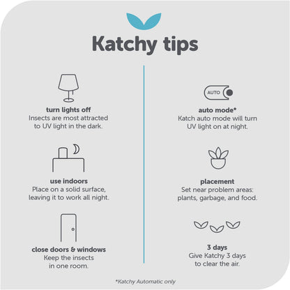 Katchy Original and Midnight Glue Board Refills (8 Pack) - Indoor Insect Trap Glue Board Refills for Mosquito, Gnat, Moth, Fruit Flies - Non-Zapper Traps for Buzz-Free Home