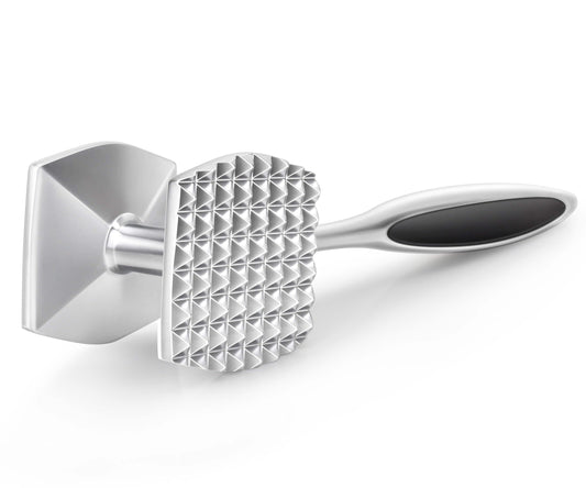 Aliglow Meat Tenderizer Hammer Tool Pounder For Tenderizing Steak Beef Poultry, Heavy Duty Dual-Sided Mallet with Soft Grip Handle - Multifunctional Kitchen Beater for Chicken,Fish, Baking