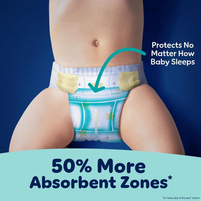 Pampers ZZZ Overnight Diapers, Size 7 (41+ lbs), 36 Count, Nighttime Protection Disposable Baby Diaper, Night Time Leak and Skin Protection