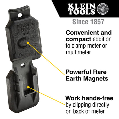 Klein Tools 69445 Magnetic Hanger Without Strap for Klein Tools Clamp Meters and Multimeters with Powerful Rare Earth Magnets