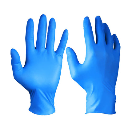 PEIPU Nitrile Disposable Gloves，（Large,100 Pack Powder Free, Cleaning Service Gloves, Latex Free,4Mil,