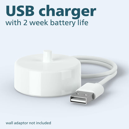 Philips Sonicare 4100 Rechargeable Electric Toothbrush, with Pressure Sensor, 2 Intensity Settings, SmarTimer and QuadPacer, 14-Day Battery Life, Deep Pink, Model HX3681/26