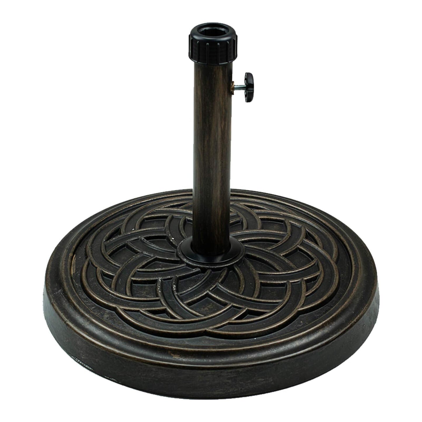 Orgrimmar Umbrella Base 26.5lbs Outdoor Living Heavy Duty Round Antiqued Patio Market Umbrella Base