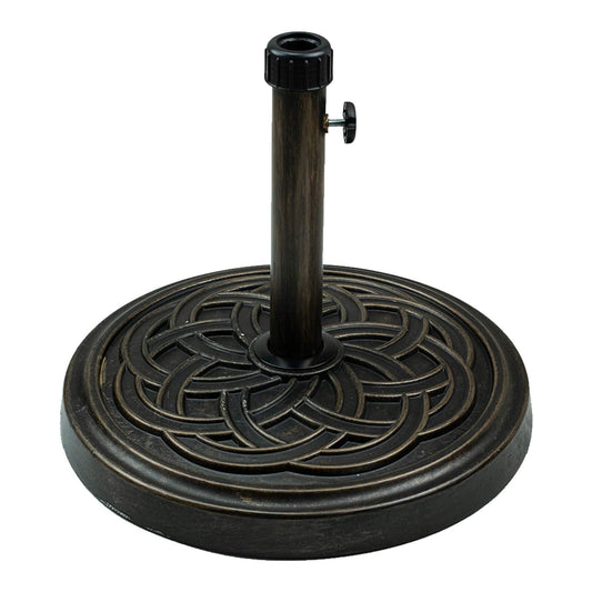 Orgrimmar Umbrella Base 26.5lbs Outdoor Living Heavy Duty Round Antiqued Patio Market Umbrella Base
