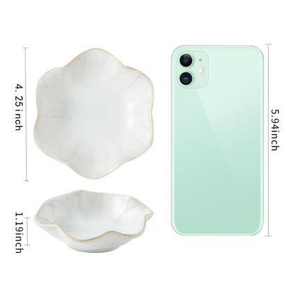 Jewelry Dish Tray, Ring Dish, Ceramic Trinket Tray, Key Bowl, Decorative Plate, for Friends Sisters Daughter Mother (Milky White)