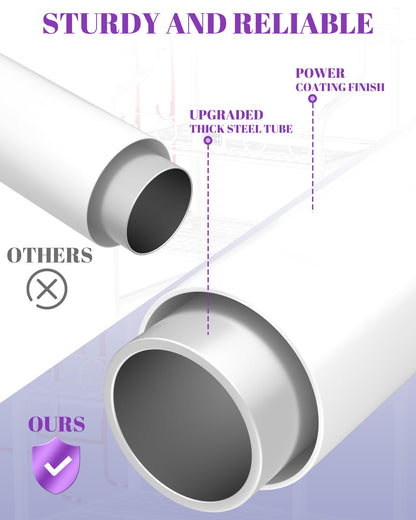 Mythinglogic Yoga Mat Storage Racks,Home Gym Storage Rack for Dumbbells Kettlebells Foam Roller, Yoga Strap and Resistance Bands, Workout Equipment Storage Organizer With Hooks and Wheels