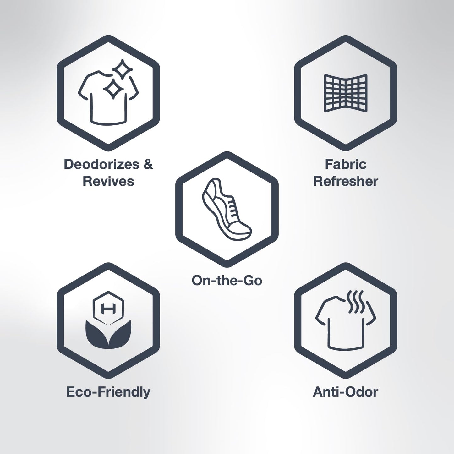 HEX Performance Deodorizing Spray, Fresh, 44oz (Pack of 2) - Awesome for Shoes, Gear, Activewear & Fabrics, Yoga Mats & Gym Equipment, Carpet, Pets, Odor Eliminator & Fabric Refresher Spray