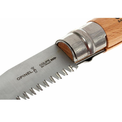 Opinel Folding Saw - Gardening and Camping Folding Carbon Steel Saw with Beechwood Handle