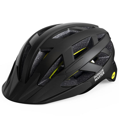 OutdoorMaster MIPS Adult Recreational Cycling Helmet - Carbon Black,M