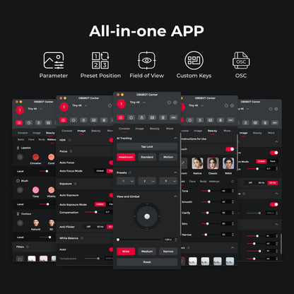 OBSBOT Tiny PTZ 4K Webcam, AI Powered Framing & Autofocus, 4K Video Conference Camera with Dual Omni-Directional Microphones, Auto tracking with 2 axis gimbal,HDR,60 FPS,Low-Light Correction,Streaming