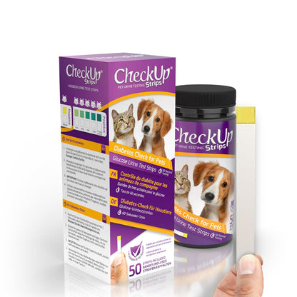 KIT4CAT CheckUp Glucose Urine Testing Strips for Cats and Dogs - Detection of Glucose Levels x 50