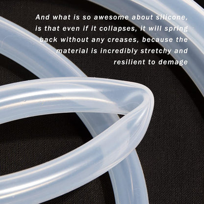 Quickun Pure Silicone Tubing, 3mm ID x 5mm OD High Temp Food Grade Tube Pure Silicone Hose Tube for Home Brewing, Beer Line, Kegerator, Wine Making, Aquaponics, Air Hose by Proper Pour (9.84 Ft)