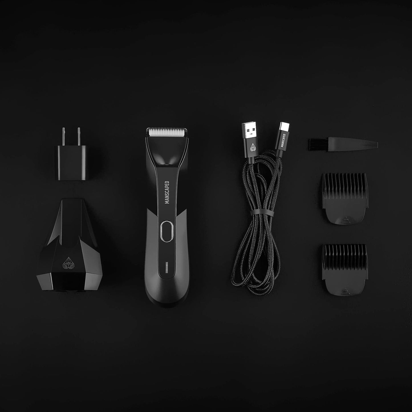 MANSCAPED® The Lawn Mower® 4.0, Electric Groin Hair Trimmer, Replaceable SkinSafe® Ceramic Blade Heads, Waterproof Wet/Dry Clippers, Rechargeable, Wireless Charging, Male Hygiene Grooming Razor