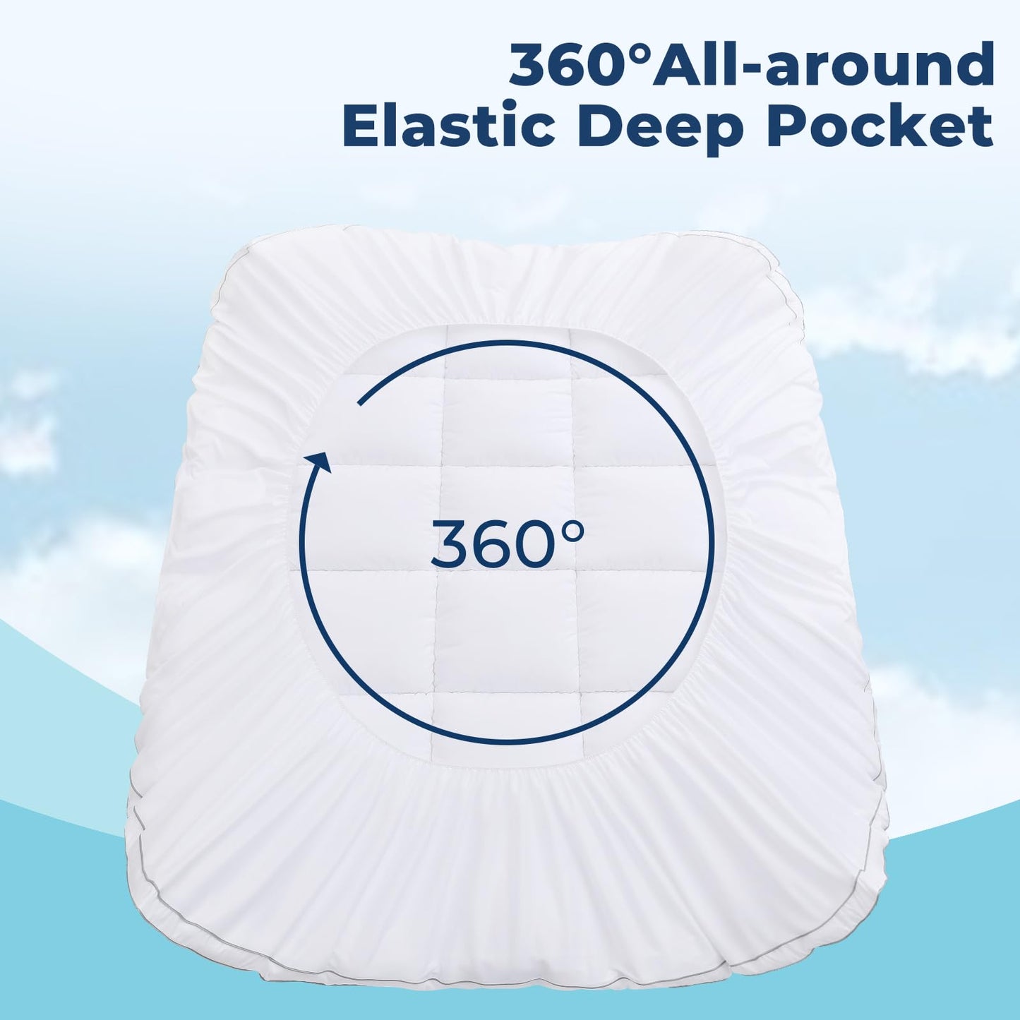 OLANLY Dual-Layer 4 Inch Twin Size Memory Foam Mattress Topper for Back Pain, 2 Inch Cooling Pillow Top Mattress Pad Cover and 2 Inch Gel Memory Foam Topper, Deep Elastic Pocket, White