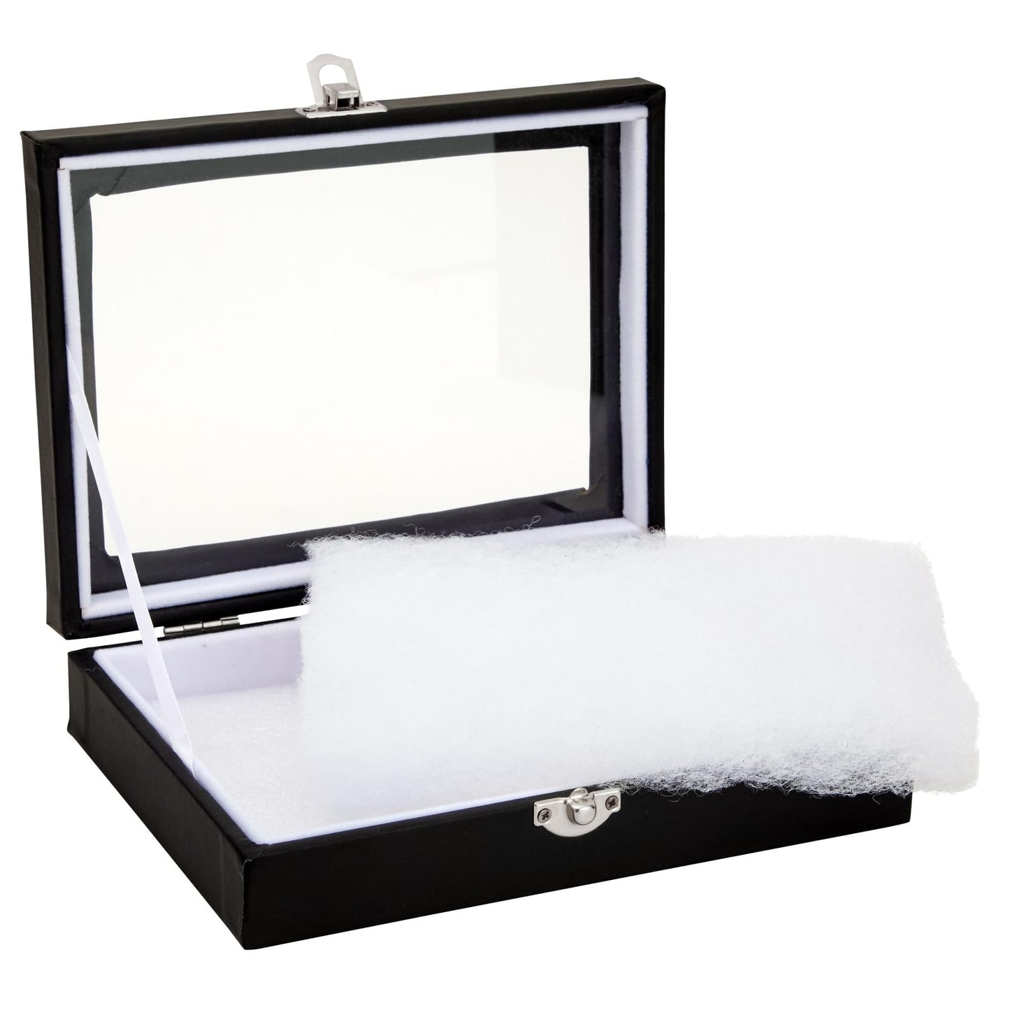 Juvale Insect Display Case - 8 x 6 x 1.8 in, Black - Glass Top & Removable Foam Pinning Board - Bug Display Box & Specimen Case for Butterflies, Moths & Other Insects