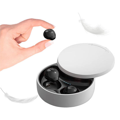 Invisible Earbuds Sleep Smallest Bluetooth Earbuds Mini Wireless Ear Buds Discreet Bluetooth Earpiece Tiny Hidden Small Ears Earbud for Work Headphones True Wireless Earpiece with Charging Case