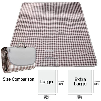 LRUUIDDE Extra Large 80"x 80" Beach Blanket, Outdoor Picnic Blankets, Waterproof Sandproof Portable Blankets, Foldable and Lightweight for Spring Summer Camping, Beach, Park (Brown, 80x80 in)