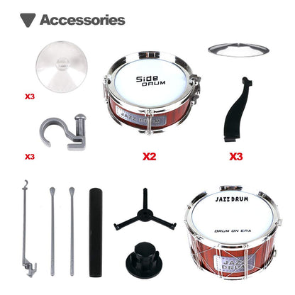 JAFATOY Small Plastic Drum Set Toy for Kids Age 3 - 6 Years Old Toy Musical Instruments Playing Rhythm Beat Toy Great Gift for Boys Girls