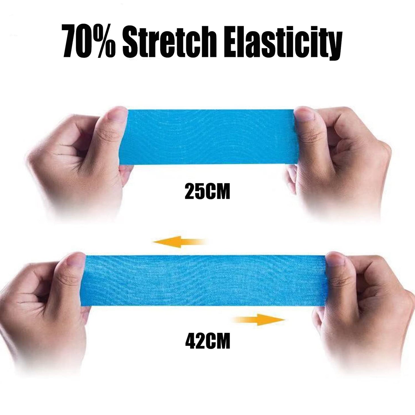 Kinesiology Tape Pro Athletic Sports (3 Rolls,60 Precut Strips) Waterproof Breathable Latex Free Tape for Ankle Wrists Knees Elastic Running Tennis Swimming Football Sports Activities Tapes (Mix)