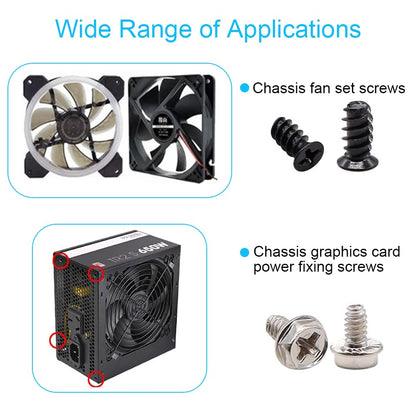 M.2 Screws, Motherboard Screw for Asus Gigabyte Asrock MSI Motherboards, Computer Screws for HDD, SSD, Fan, Power Supply, PC Case - PC Screws, M.2 Standoff and Screw