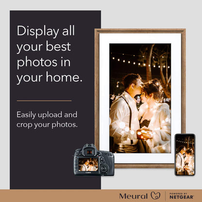 Meural Canvas II – The Smart Art Frame with 21.5 in. HD Digital Canvas That Renders Images and Photography in Lifelike Detail | 16X24 Black Frame | WiFi-Connected | Powered by NETGEAR (MC321BL)