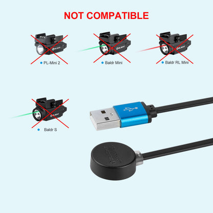 OLIGHT MCC 3 Charger in Balck Upgraded Smart Magnetic Charging Cable Only Suitable for Odin/OdinMini/OdinS/PL-Mini3/PL-Pro/Baton3 Series/Warrior Mini2/Perun2/Seeker3pro/Warrior 3s/Baldr Pro R/Arkfeld