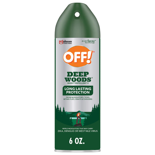 OFF! Deep Woods Insect Repellent Aerosol, Bug Spray with Long Lasting Protection from Mosquitoes and Ticks, 6 oz