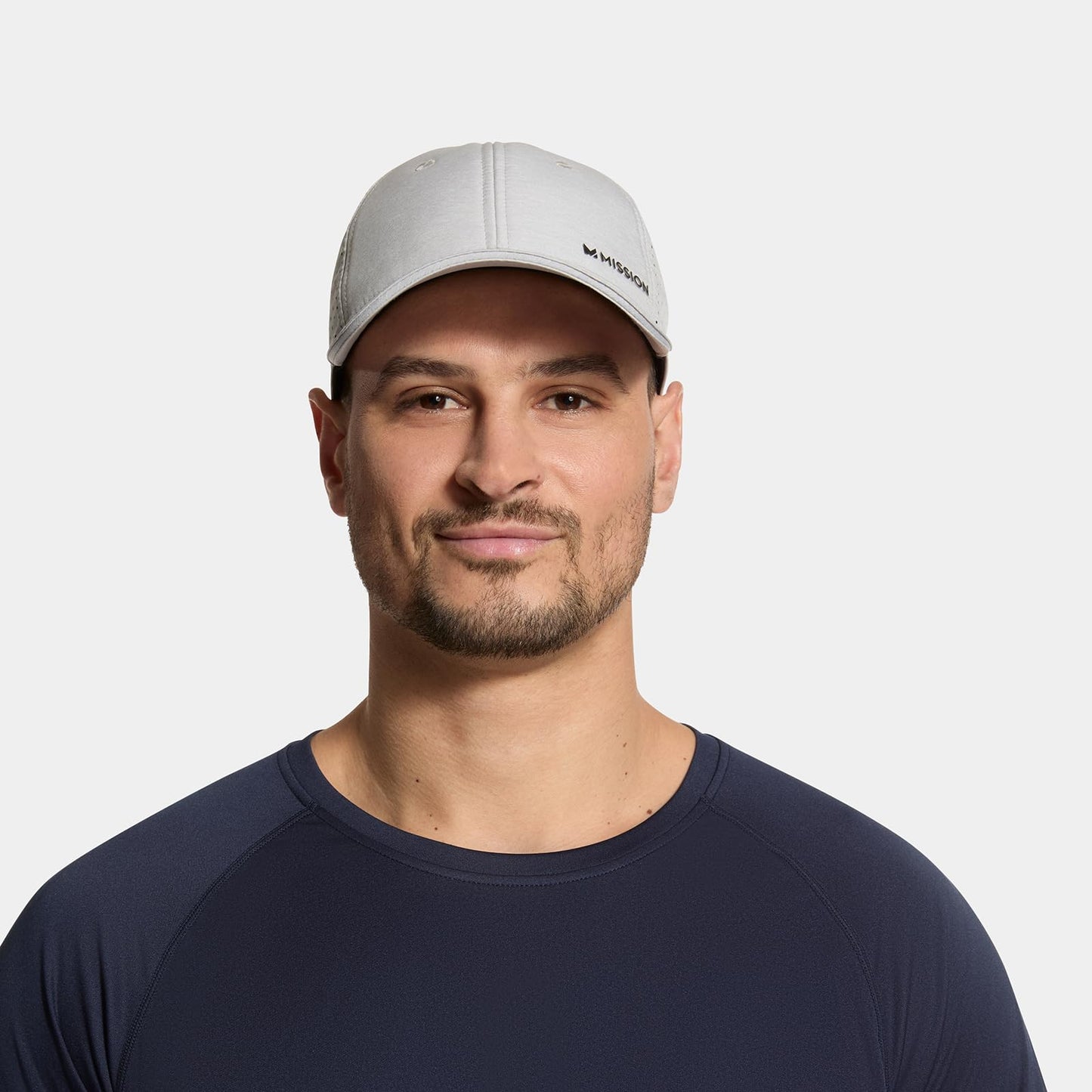 MISSION Cooling UPF Vented Performance Hat - Unisex One Size Cap for Workouts, Golf & Running - Sweat & Water Activated Technology - (Alloy Heather)