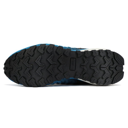 Kricely Men's Walking Shoes Breathable Trail Running Shoes for Men Lightweight Fashion Sneakers for Outdoor Sports Gym Jogging Peacock Blue Size 11.5