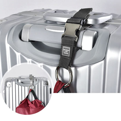 Add-A-Bag Luggage Strap Jacket Gripper, Luggage Straps Baggage Suitcase Belts Travel Accessories - Make Your Hands Free, Easy to Carry Your Extra Bags (2X Black)