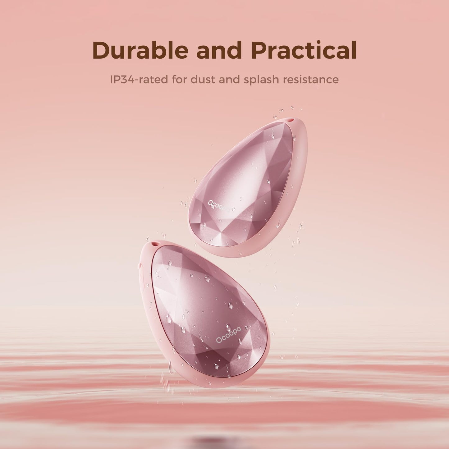 OCOOPA Women Rechargeable Hand Warmers 2 Pack, Portable, Stylish, Diamond-Shape Magnetic Electric Handwarmer, Reusable Pocket Heater, 2025 Tech Gifts for Christmas, Raynaud, Hiking, Camping, UT4 Rare