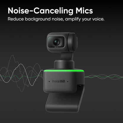 Insta360 Link - PTZ 4K Webcam with 1/2" Sensor, AI Tracking, Gesture Control, HDR, Noise-Canceling Microphones, Specialized Modes, Webcam for Laptop, Video Camera for Video Calls, Live Streaming