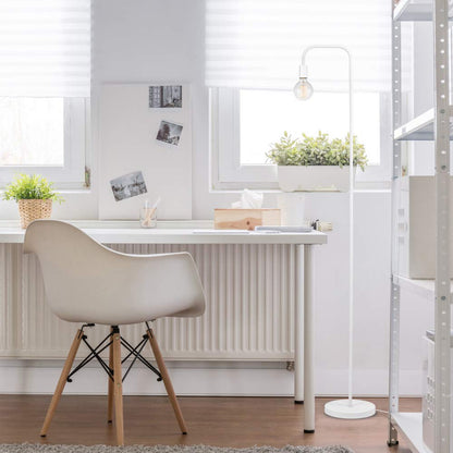 GLOBE Electric 67069 70" Matte White Floor Lamp with in-Line On/Off Foot Switch for Living Room, Bedroom, Home Improvement, Décor, and Office Accessories