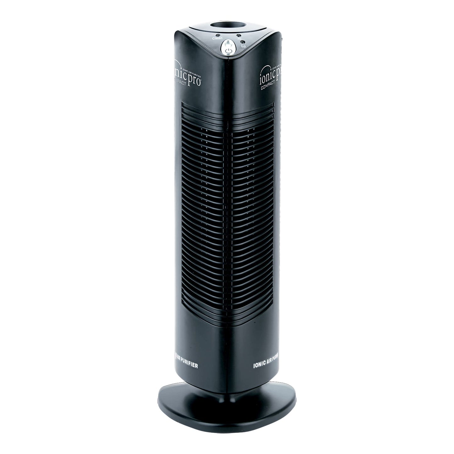 Ionic Pro Compact (CA200) Ionic Air Purifier Tower for Home, Quiet Ionic Filterless Design, Covers Up to 200 Sq. Ft., Removes Odors, Smoke, Dust, and Allergens – Black