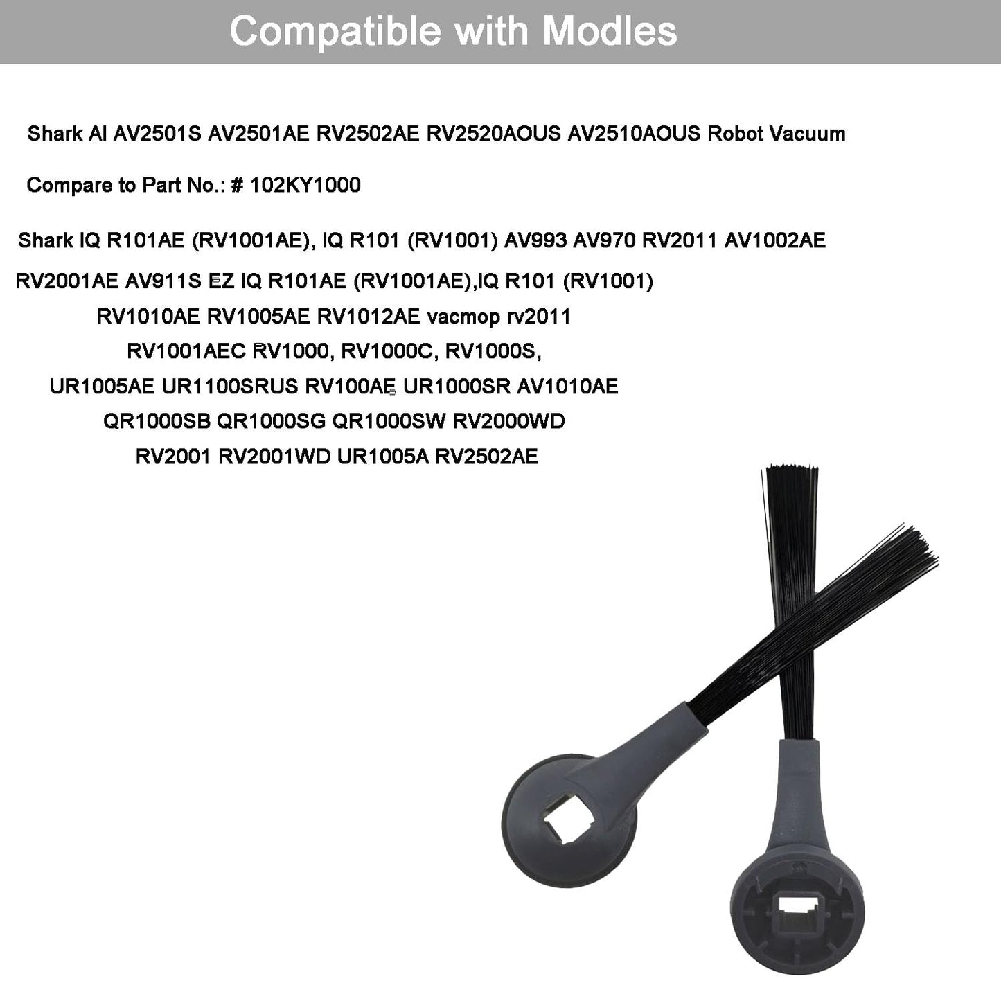 HyacGoaw Replacement Side Brush Compatiblefor Shark ION Robot IQ R101AE (RV1001AE), IQ R101 (RV1001) RV1000 UR1005AE Robot Vacuum Cleaner Accessory,Compare to Part # 102KY1000