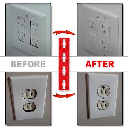 Outlet Spacers for Electrical Box, RonJea 48 PCS Switch and Receptacle Spacers for Loose Outlet Plug Fix, Electrical Extender Outlet Shims Light Switch Spacer