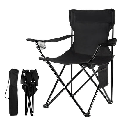Damei century Folding Camping Chairs- Lightweight, Portable Chair for Beach, Lawn, Outdoor Sports, Black