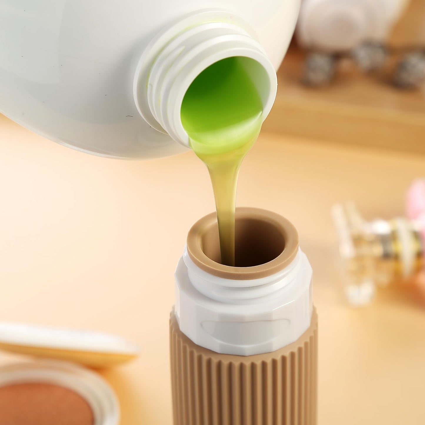 Mrsdry Travel Bottles for Toiletries, Tsa Approved 3oz Portable Travel Bottles, BPA Free Leak Proof Squeezable Silicone Travel Size Containers, Travel Accessories with Clear Toiletry Bag (4 Pack)