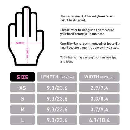 OKIAAS Black/Pink Vinyl Gloves Disposable Latex Free, Food Safe, Powder Free, 5 Mil Thickened for Cooking, Cleaning, Food Prep, Baking, Hair Dye, Tattoo, Medium, 50 Count