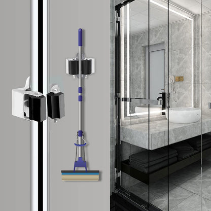 3-H Broom Hanger,Mop Holder Wall Mount 30 Pack, Broom Holder Wall Mount for Hanging and Organizing Shovel,Rake,Brush,Yard Tools in Kitchen,Laundry Room,Bathroom,House(Black)