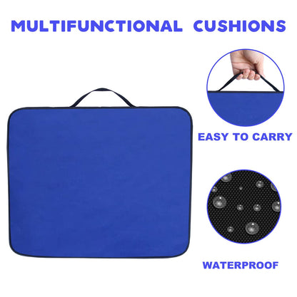 KIMI HOUSE 2 Pieces Blue Indoor & Outdoor Chair Cushion, Boat Canoe Kayak Seat, Stadium Seating for Bleachers, Best for Camping, Bleachers, Sports Events