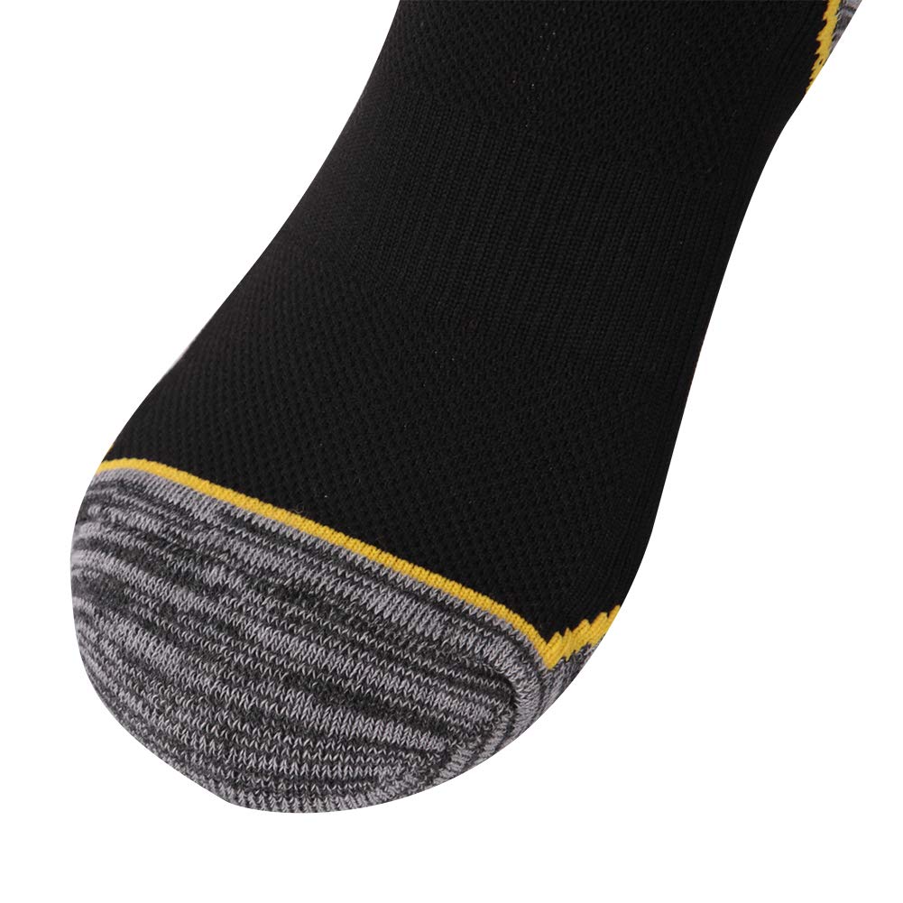 KitNSox Adult Youth Mid Calf Cushion Team Sports Number Socks for Basketball Football Baseball Gold/Black