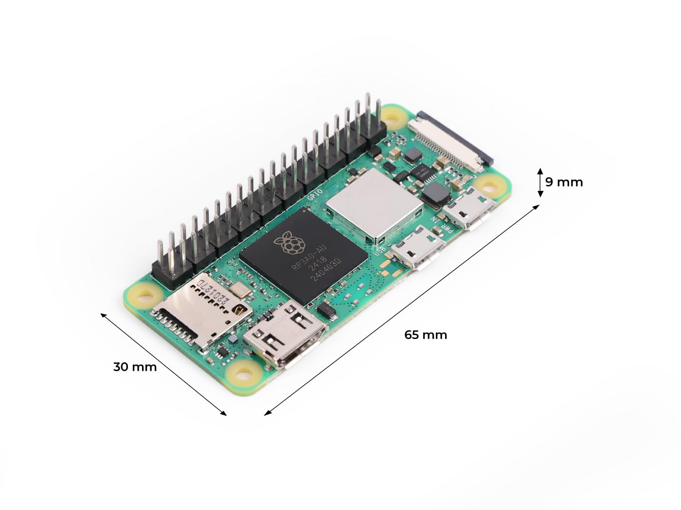 Raspberry Pi Zero 2 WH Kit, Official Pre-Soldered Header, Heatsink, USB Cable, HDMI Adapter (with Quad-core CPU,Bluetooth 4.2,BLE,onboard Antenna,etc.)
