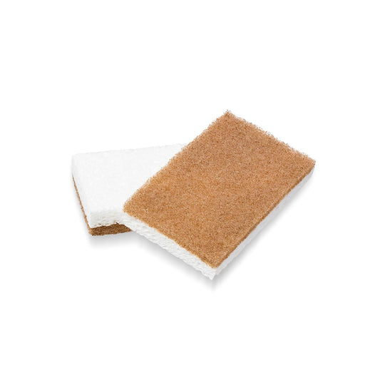 Full Circle In a Nutshell - Healthy, Sustainable Scrubber Sponges made from Walnuts – Powerful, Non-Scratch Kitchen Sponges with Plant-Based Materials - Pack of 2